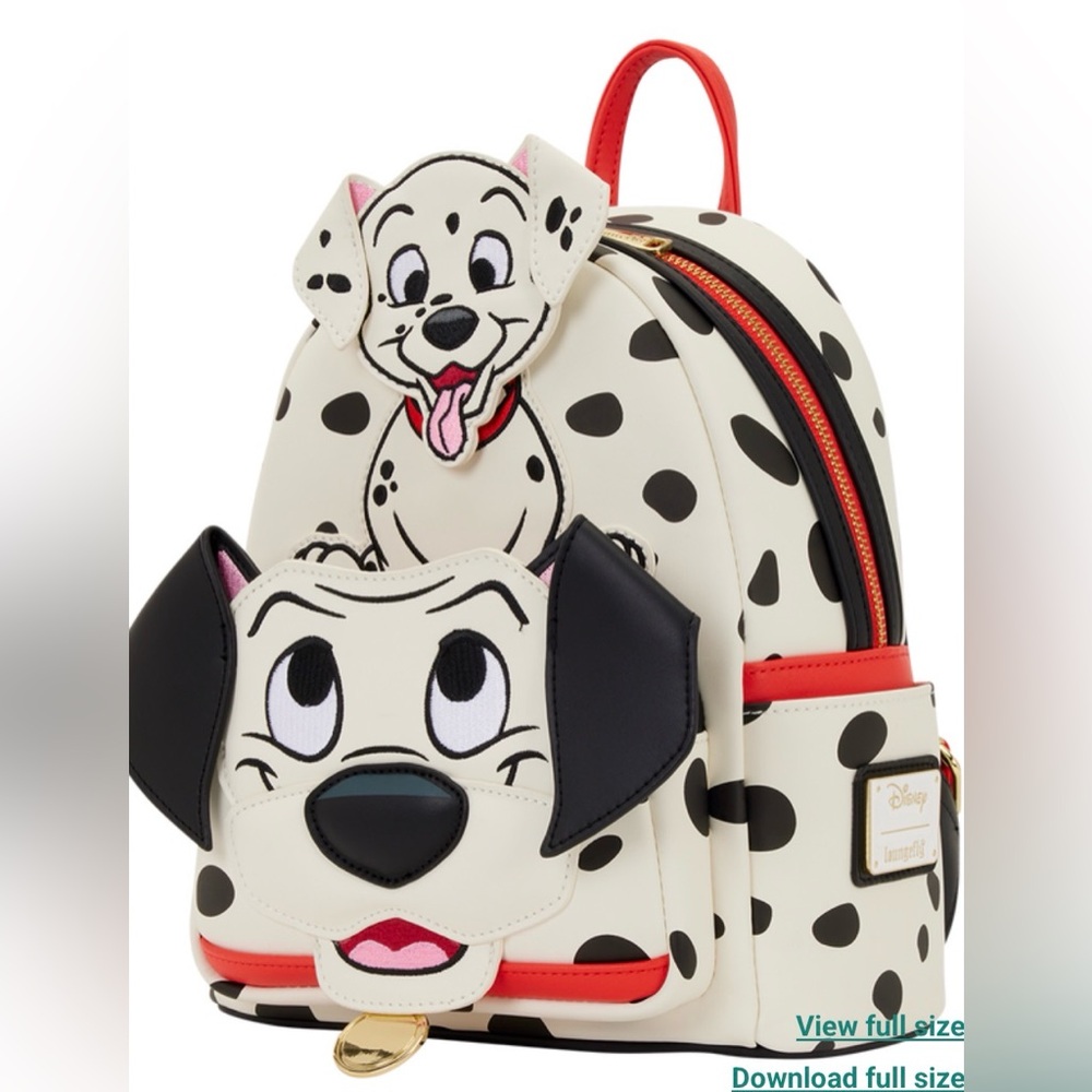 NWT Loungefly Disney 101 Dalmatians Pongo freckles mini Backpack - Picture 4 of 13